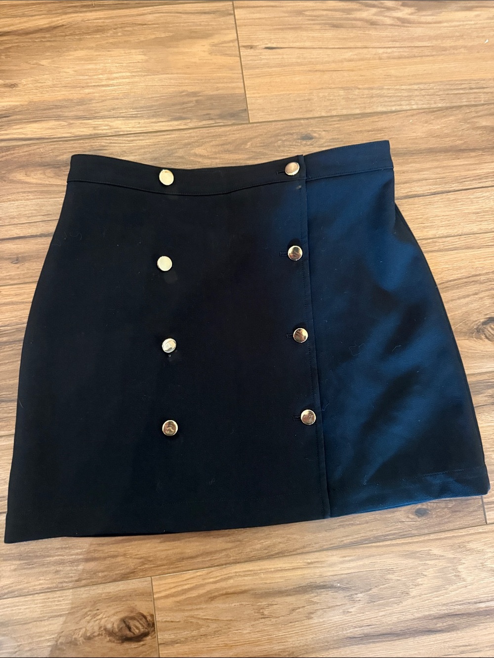 Banana Republic Black Skirt with Gold Buttons
